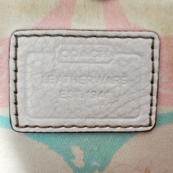 Coach Pastel Hampton Signature Scribble Shoulder Bag (Style No. 247) - Picture 13 of 14